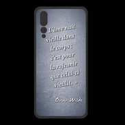 Coque  Huawei P20 Pro PREMIUM Ame nait Bleu Citation Oscar Wilde