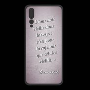 Coque  Huawei P20 Pro PREMIUM Ame nait Rose Citation Oscar Wilde