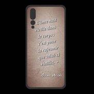 Coque  Huawei P20 Pro PREMIUM Ame nait Rouge Citation Oscar Wilde