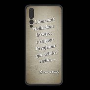 Coque  Huawei P20 Pro PREMIUM Ame nait Sepia Citation Oscar Wilde