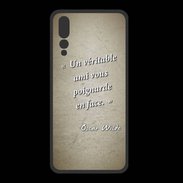 Coque  Huawei P20 Pro PREMIUM Ami poignardée Sepia Citation Oscar Wilde