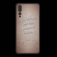 Coque  Huawei P20 Pro PREMIUM Ami poignardée Rouge Citation Oscar Wilde