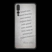 Coque  Huawei P20 Pro PREMIUM Bons heureux Gris Citation Oscar Wilde