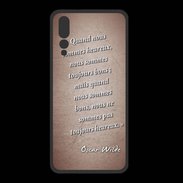 Coque  Huawei P20 Pro PREMIUM Bons heureux Rouge Citation Oscar Wilde