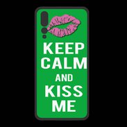 Coque  Huawei P20 Pro PREMIUM Keep Calm Kiss me Vert
