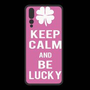 Coque  Huawei P20 Pro PREMIUM Keep Calm Be Lucky Rose