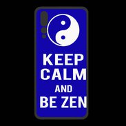 Coque  Huawei P20 Pro PREMIUM Keep Calm Be Zen Bleu