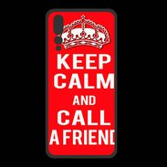Coque  Huawei P20 Pro PREMIUM Keep Calm Call friend Rouge