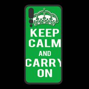 Coque  Huawei P20 Pro PREMIUM Keep Calm Carry on Vert