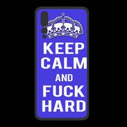 Coque  Huawei P20 Pro PREMIUM Keep Calm Fuck hard bleu