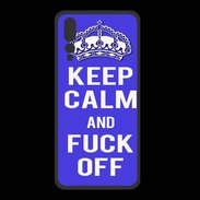 Coque  Huawei P20 Pro PREMIUM Keep Calm Fuck off bleu