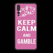 Coque  Huawei P20 Pro PREMIUM Keep Calm Gamble Rose