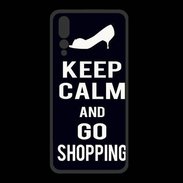 Coque  Huawei P20 Pro PREMIUM Keep Calm Go Shopping Noir