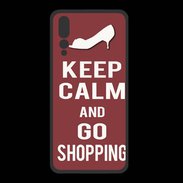 Coque  Huawei P20 Pro PREMIUM Keep Calm Go Shopping Brique