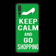Coque  Huawei P20 Pro PREMIUM Keep Calm Go Shopping Vert