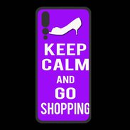 Coque  Huawei P20 Pro PREMIUM Keep Calm Go Shopping Violet