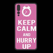 Coque  Huawei P20 Pro PREMIUM Keep Calm Hurry up Rose