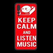 Coque  Huawei P20 Pro PREMIUM Keep Calm Listen music Rouge