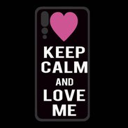 Coque  Huawei P20 Pro PREMIUM Keep Calm Love Noir
