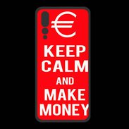 Coque  Huawei P20 Pro PREMIUM Keep Calm Make money Rouge