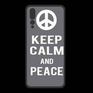 Coque  Huawei P20 Pro PREMIUM Keep Calm Peace Gris