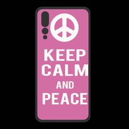 Coque  Huawei P20 Pro PREMIUM Keep Calm Peace Rose