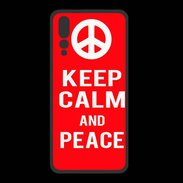 Coque  Huawei P20 Pro PREMIUM Keep Calm Peace Rouge