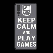 Coque  Huawei P20 Pro PREMIUM Keep Calm Play games Gris