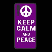 Coque  Huawei P20 Pro PREMIUM Keep Calm Peace Violet