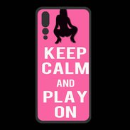 Coque  Huawei P20 Pro PREMIUM Keep Calm Play on Rose