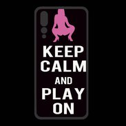 Coque  Huawei P20 Pro PREMIUM Keep Calm Play on Noir