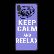 Coque  Huawei P20 Pro PREMIUM Keep Calm Reelax Bleu