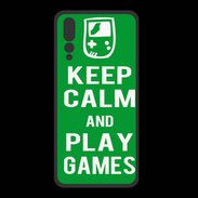 Coque  Huawei P20 Pro PREMIUM Keep Calm Play games Vert