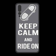 Coque  Huawei P20 Pro PREMIUM Keep Calm Ride on Gris