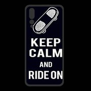 Coque  Huawei P20 Pro PREMIUM Keep Calm Ride on Noir