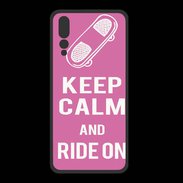 Coque  Huawei P20 Pro PREMIUM Keep Calm Ride on Rose