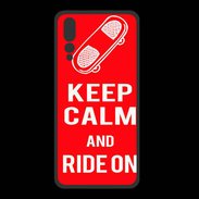 Coque  Huawei P20 Pro PREMIUM Keep Calm Ride on Rouge