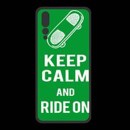 Coque  Huawei P20 Pro PREMIUM Keep Calm Ride on Vert