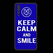 Coque  Huawei P20 Pro PREMIUM Keep Calm Smile Bleu