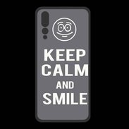 Coque  Huawei P20 Pro PREMIUM Keep Calm Smile Gris