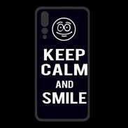 Coque  Huawei P20 Pro PREMIUM Keep Calm Smile Noir
