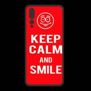 Coque  Huawei P20 Pro PREMIUM Keep Calm Smile Rouge