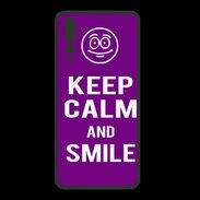 Coque  Huawei P20 Pro PREMIUM Keep Calm Smile Violet