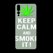 Coque  Huawei P20 Pro PREMIUM Keep Calm Smoke it Gris