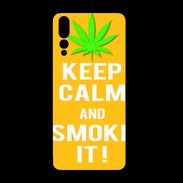 Coque  Huawei P20 Pro PREMIUM Keep Calm Smoke it Orange