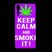 Coque  Huawei P20 Pro PREMIUM Keep Calm Smoke it Violet