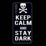 Coque  Huawei P20 Pro PREMIUM Keep Calm Stay dark Noir