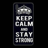 Coque  Huawei P20 Pro PREMIUM Keep Calm Stay strong Noir