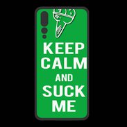Coque  Huawei P20 Pro PREMIUM Keep Calm Suck me Vert
