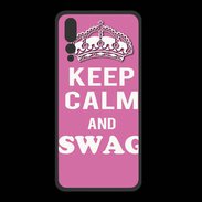Coque  Huawei P20 Pro PREMIUM Keep Calm Swag Rose